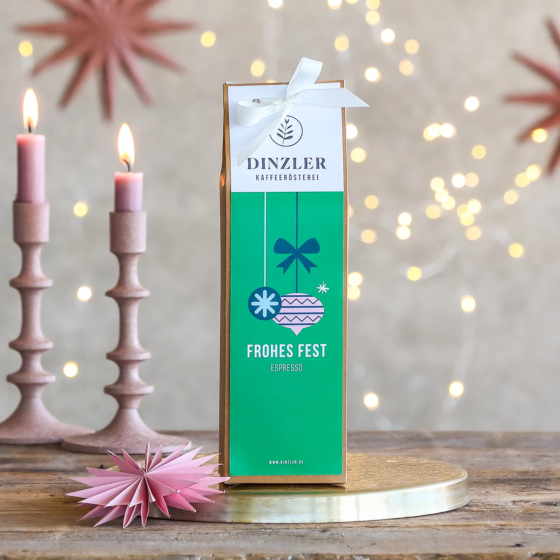 DINZLER Festtagsespresso in der Geschenkverpackung - ganze Bohne| DINZLER Kaffeerösterei