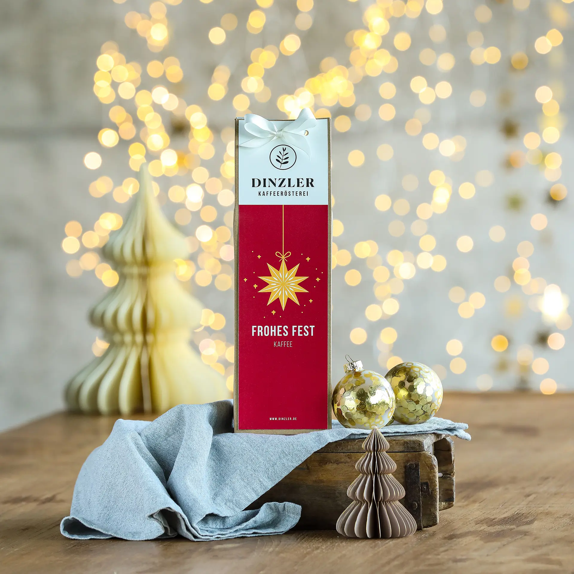 Produktbild DINZLER Festtagskaffee in der Geschenkverpackung| DINZLER Kaffeerösterei