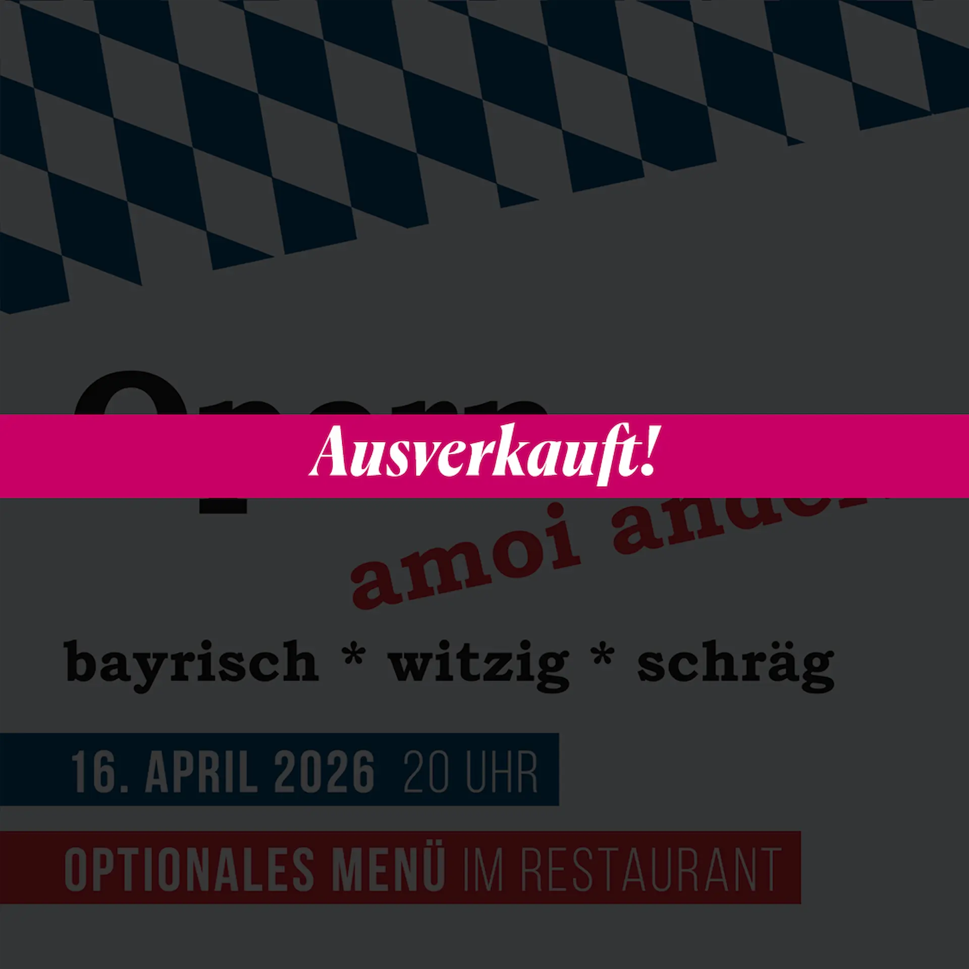 Produktbild Opern amoi anders am 16. April 2026| DINZLER Kaffeerösterei