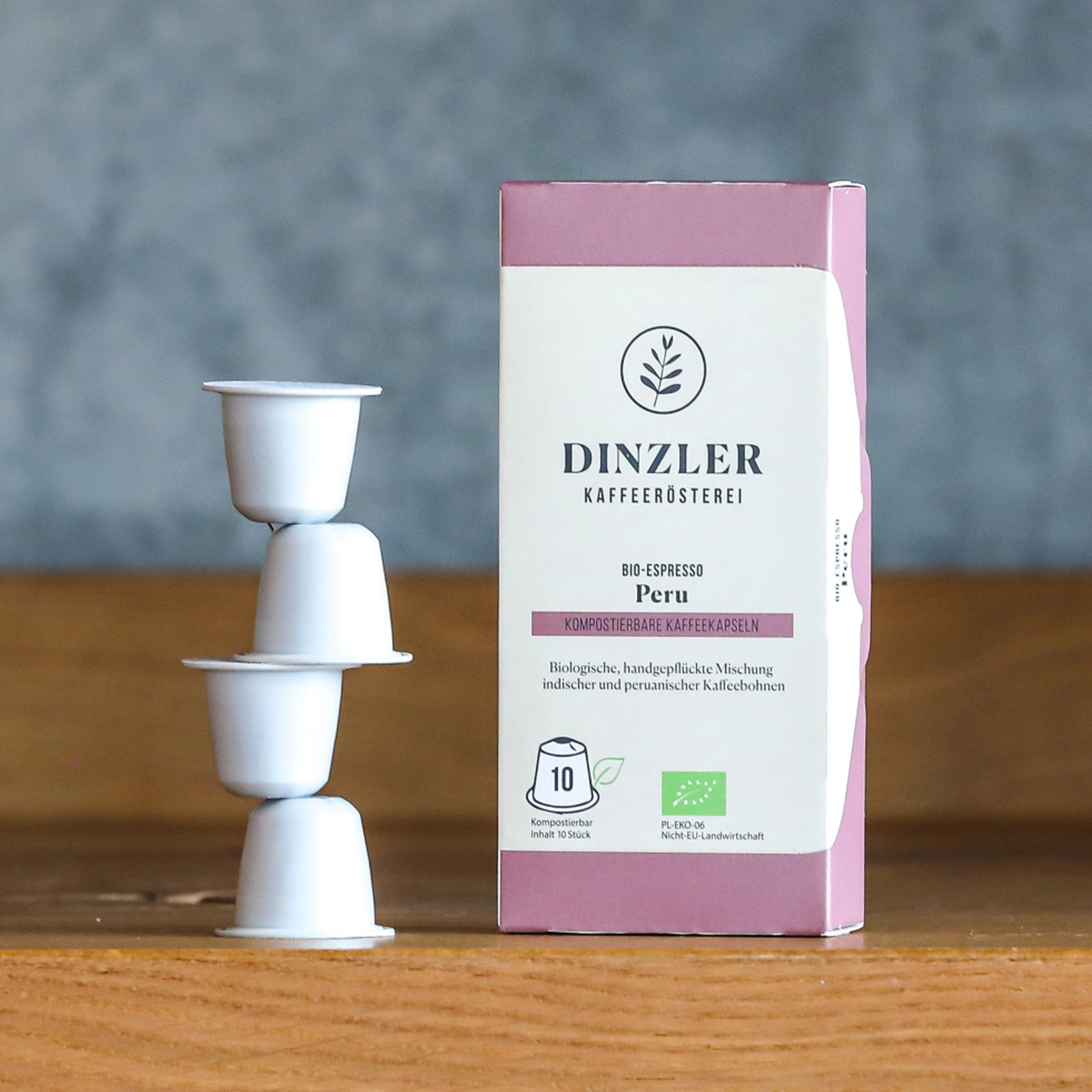 Szenebild DINZLER Bio Kapseln Espresso Peru (Karton à 10 Kapseln)