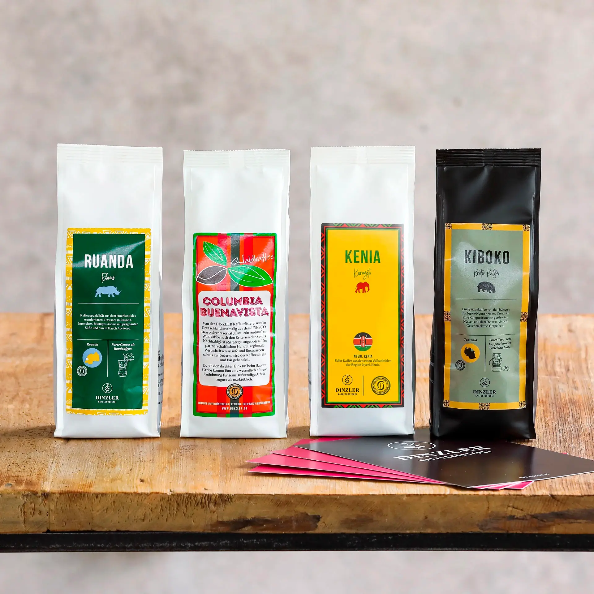 Produktbild DINZLER Kaffee Probierset “Direkt gehandelt” - ganze Bohne| DINZLER Kaffeerösterei