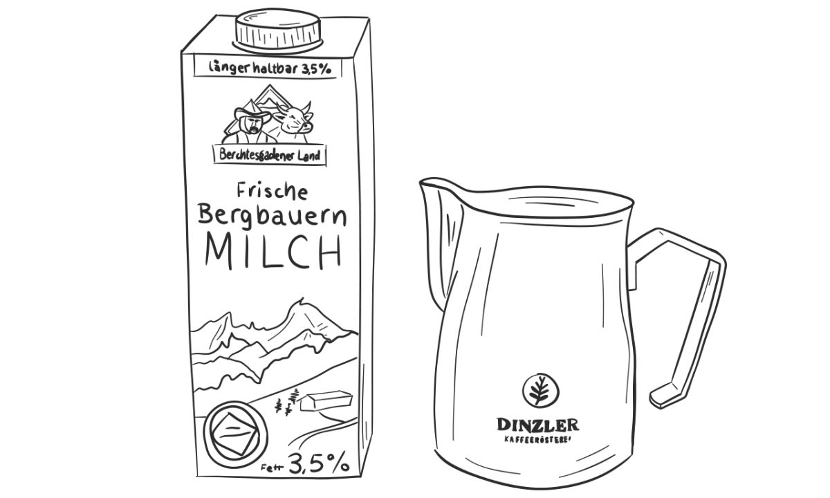 Milchschaum mit der Dampfdüse zubereiten | DINZLER ...